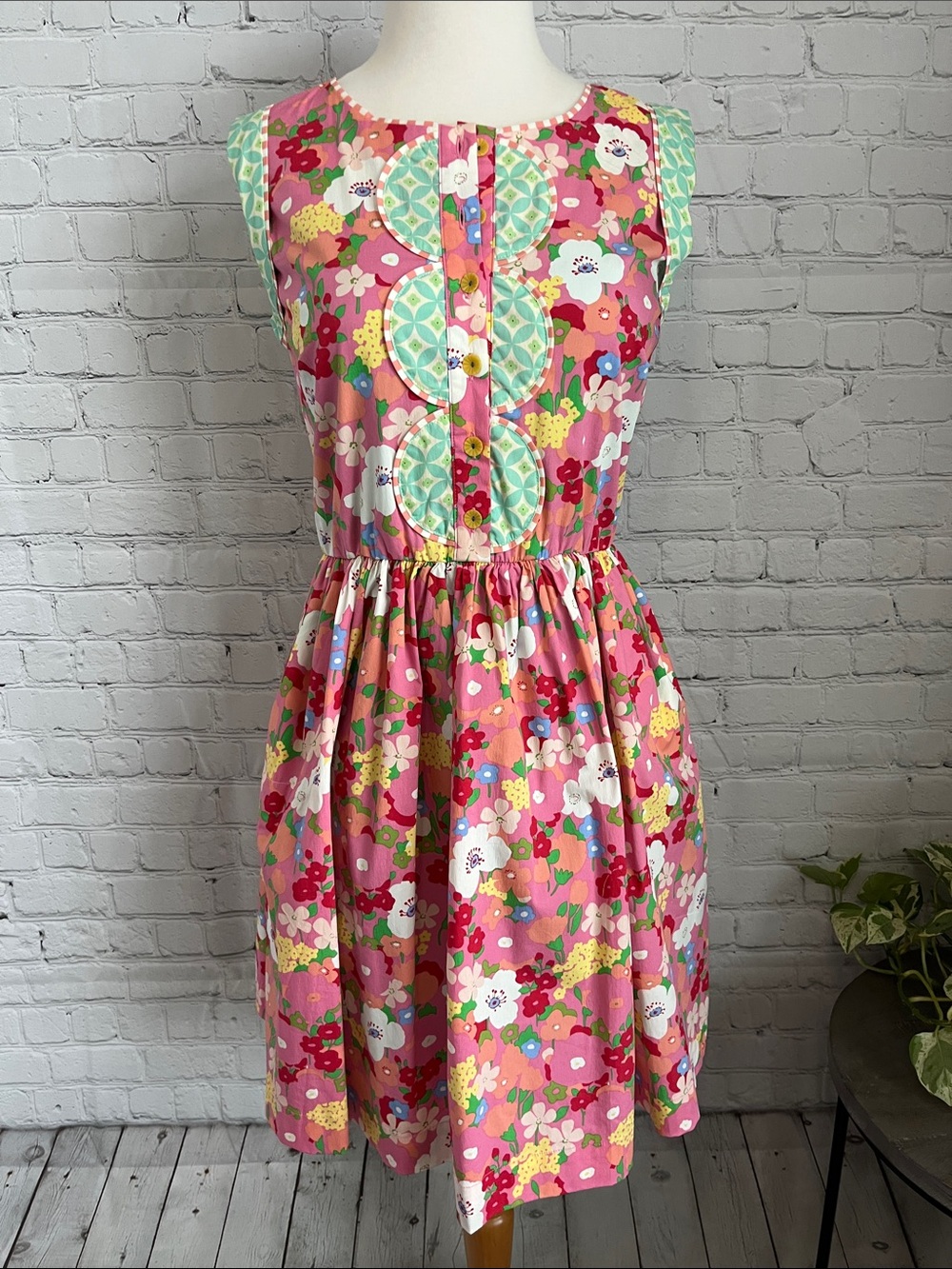 NWT Matilda Jane Sleeveless Pink Floral Cotton Sundress